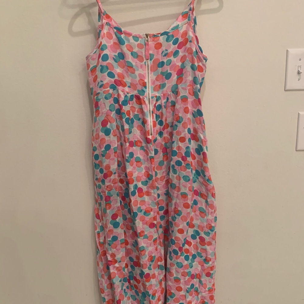 Joules Spaghetti strap dress with colorful polka dots
